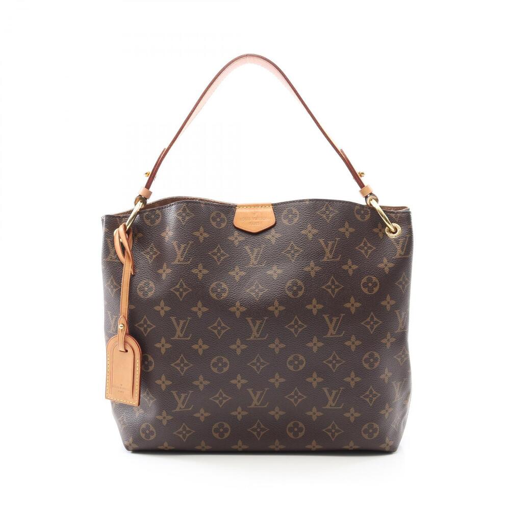 Louis Vuitton Graceful Monogram Shoulder Bag Canvas Leather Brown